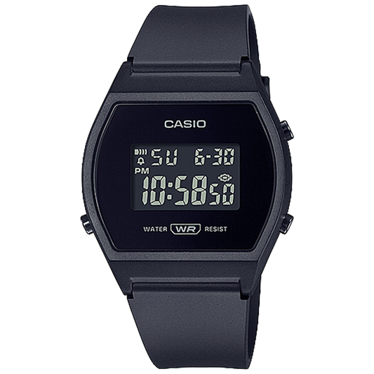 Casio Unisex Quartz Digital Black Dial Calendar Resin Strap 35mm Watch LW204-1B